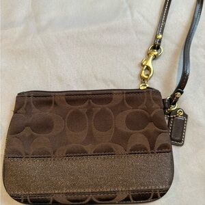 Coach Brown Wristlet